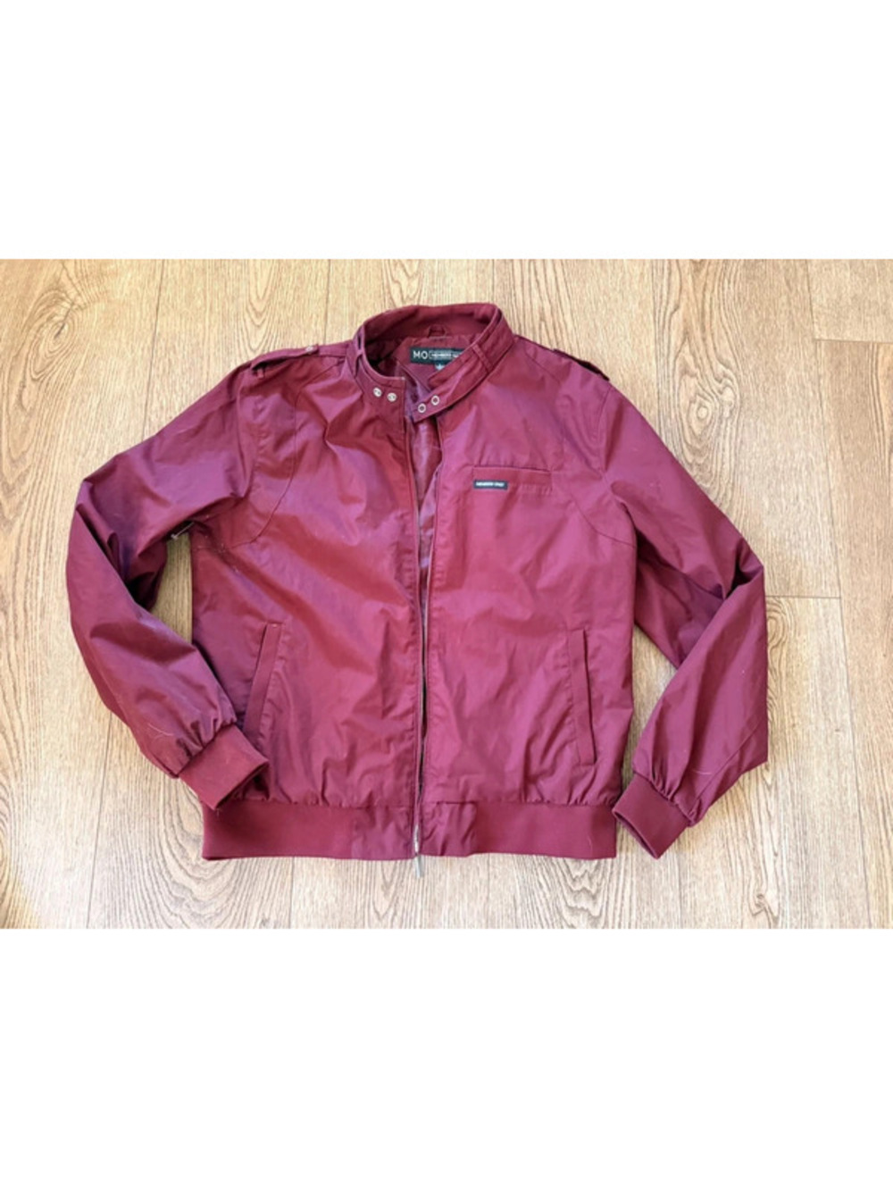 Members Only Iconic Racer Jacket Burgundy Maroon Men's Large